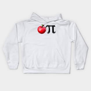 Apple Pi - physics mathematics humor humour pun gift for teacher student maths science lover. Mathematical constant pi in 3d Kids Hoodie